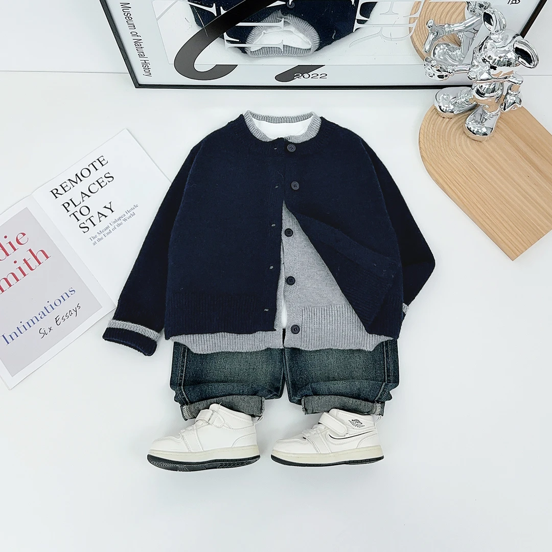 男童毛衣外套2025新款秋装儿童针织开衫洋气TLL25310悠悠童话童装