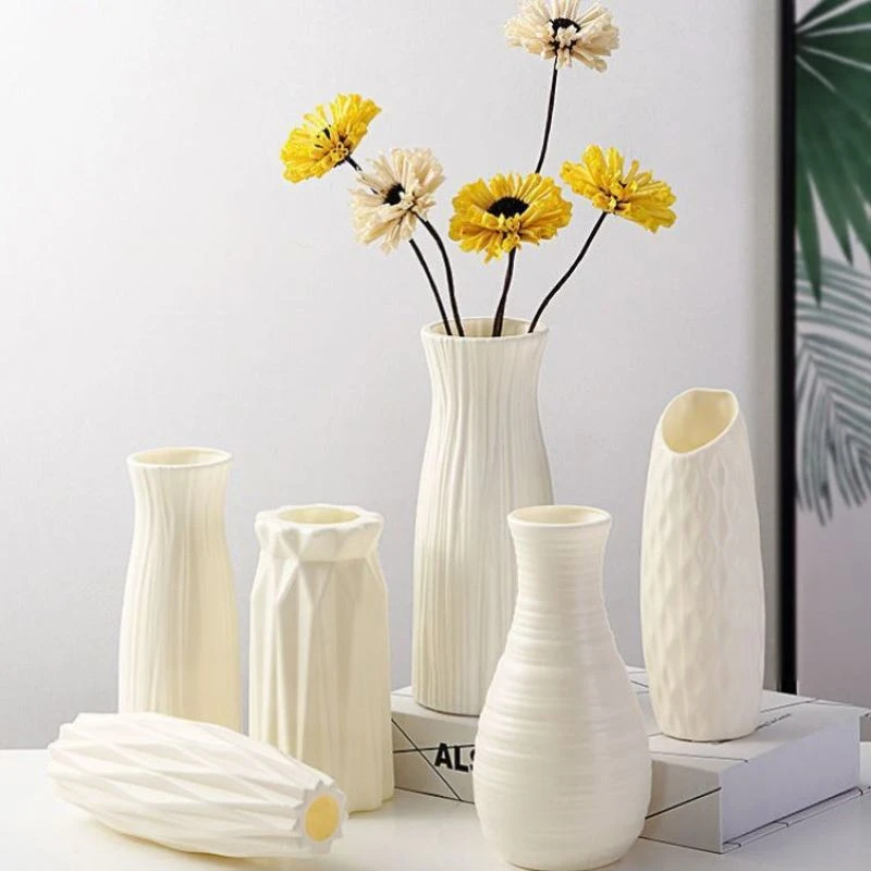 家居ins风格北欧塑料花瓶家居插花花器客厅简约居家装饰品摆件瓶