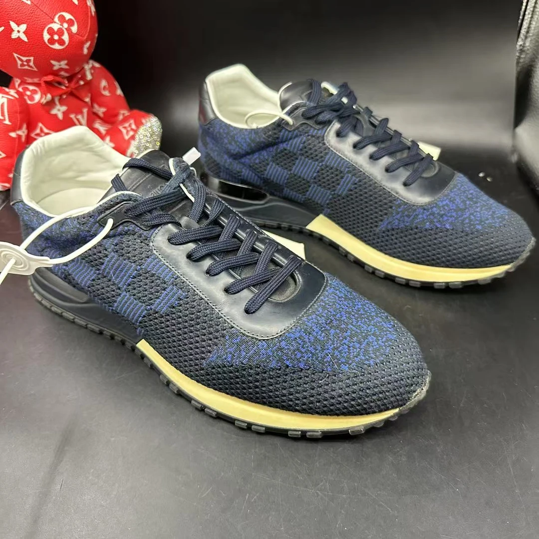 95新 LouisVuitton/路易威登 【AO福利】40.5欧码蓝网面运动鞋bd012