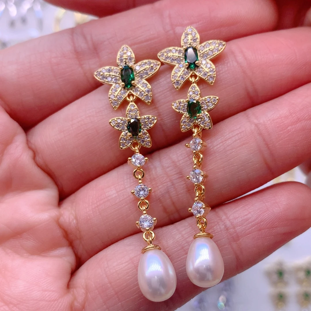 耳饰淡水珍珠合金