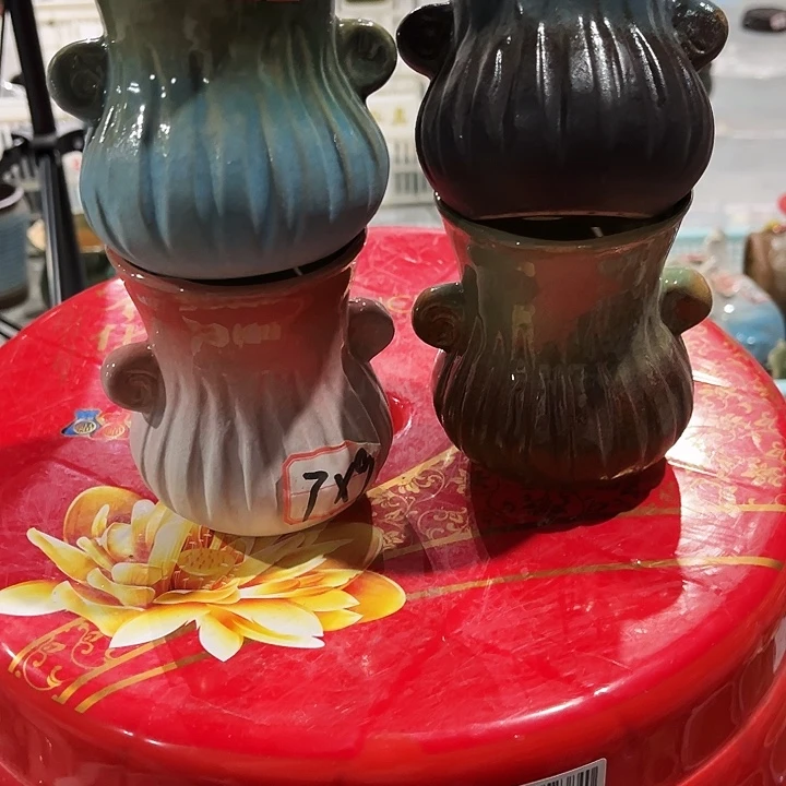 瓷片多肉花盆福利捏花