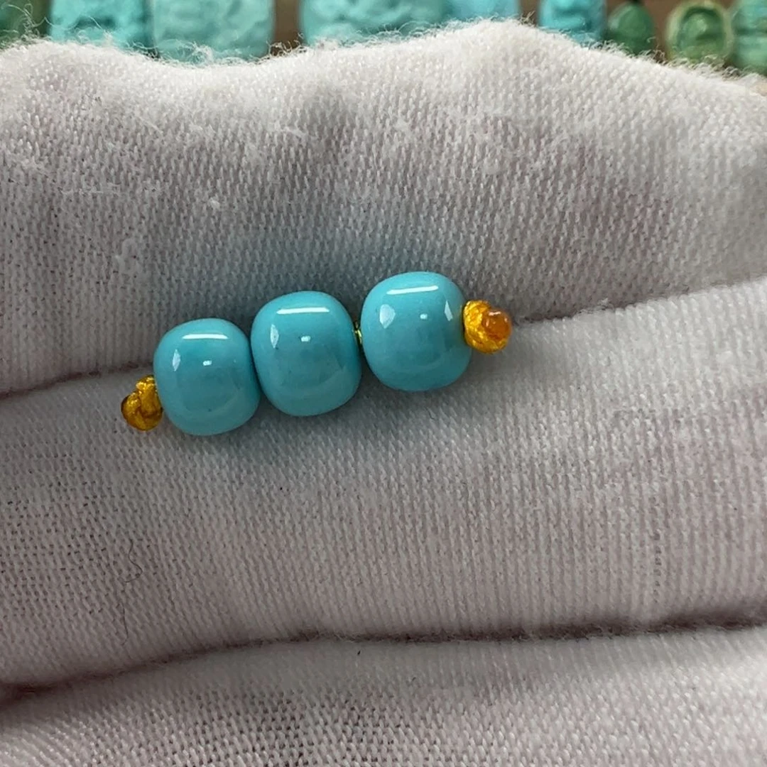 未镶嵌绿松石老型珠 6.3mm