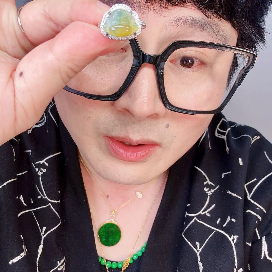 翡翠颈饰银S925镶嵌一个