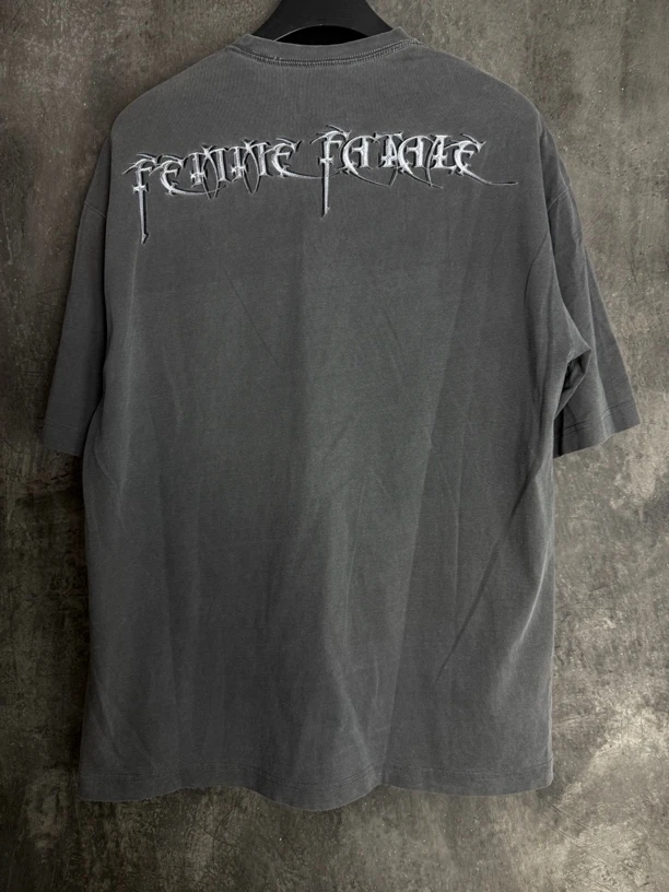 全新未使用/Balenciaga 巴黎世家水洗黑背后梵文logo短袖/00491