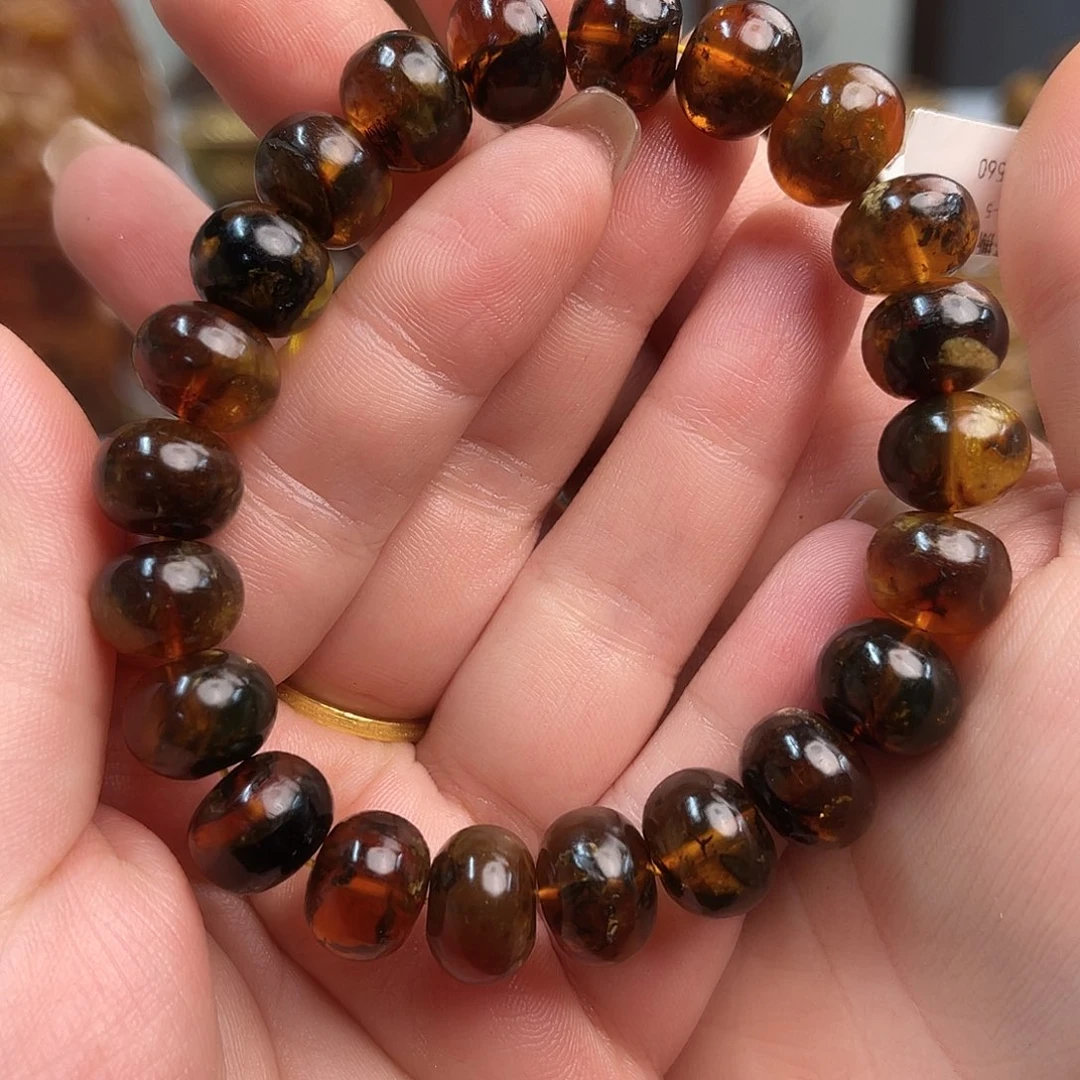 琥珀吊坠(不含链)未镶嵌抚顺琥珀溶洞手串12+