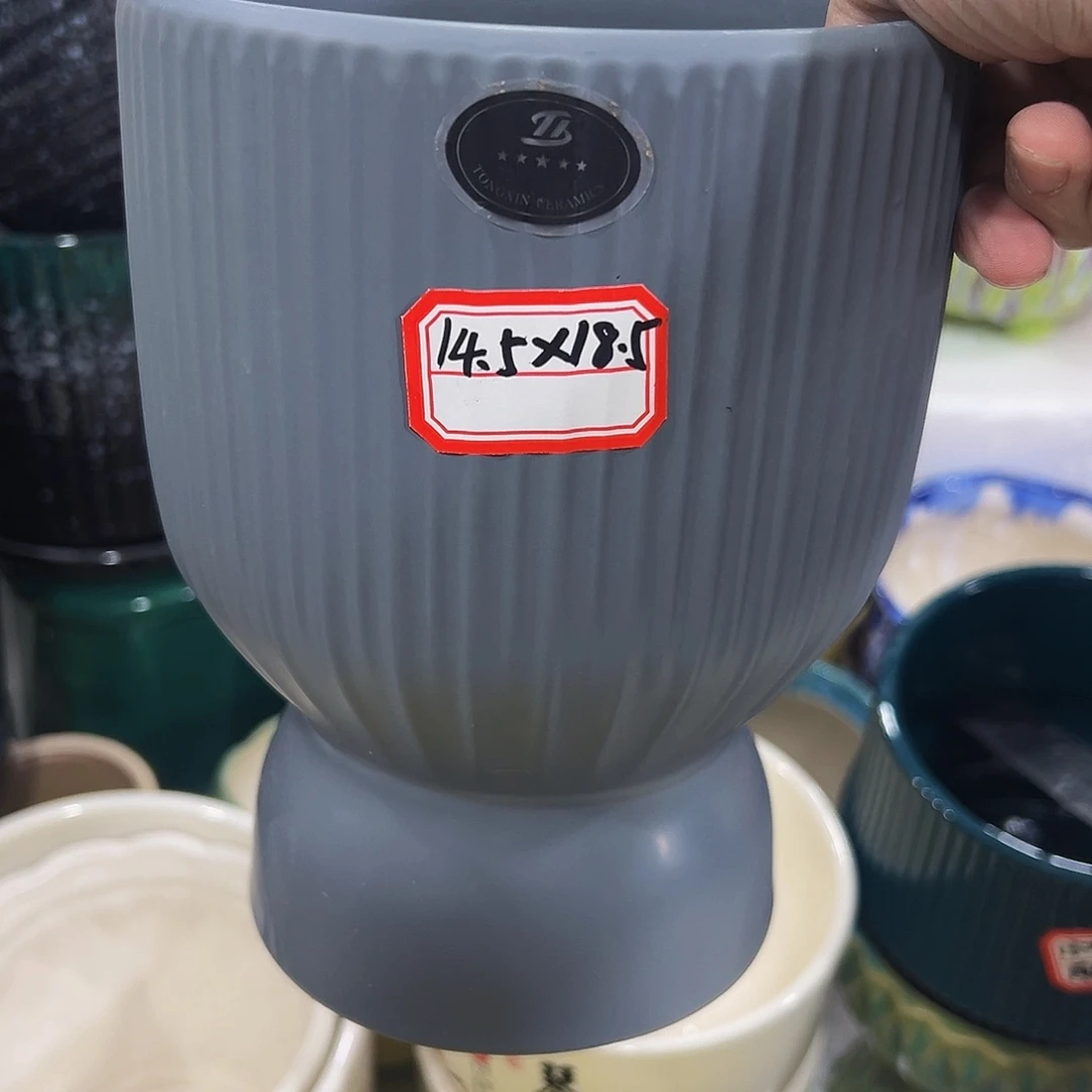 外贸尾单陶瓷花盆凑10米包邮