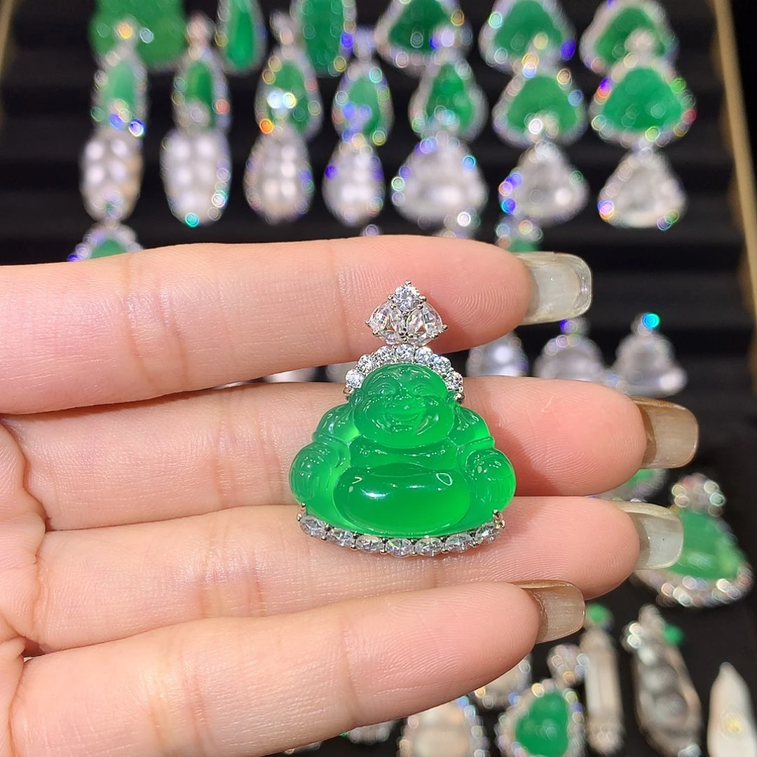 ****玛瑙/玉髓银S925镶嵌吊坠(不含链)