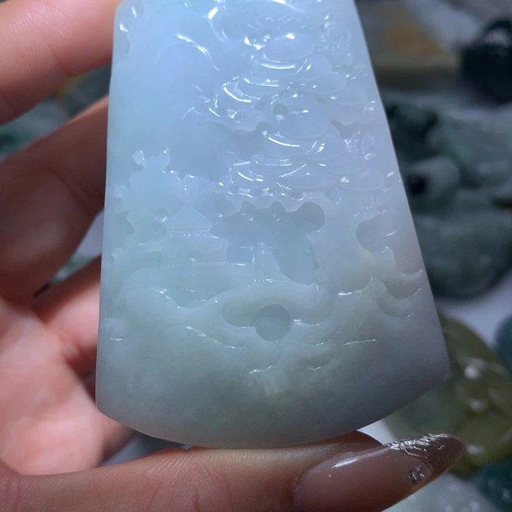 翡翠未镶嵌颈饰保真天然A货翡翠