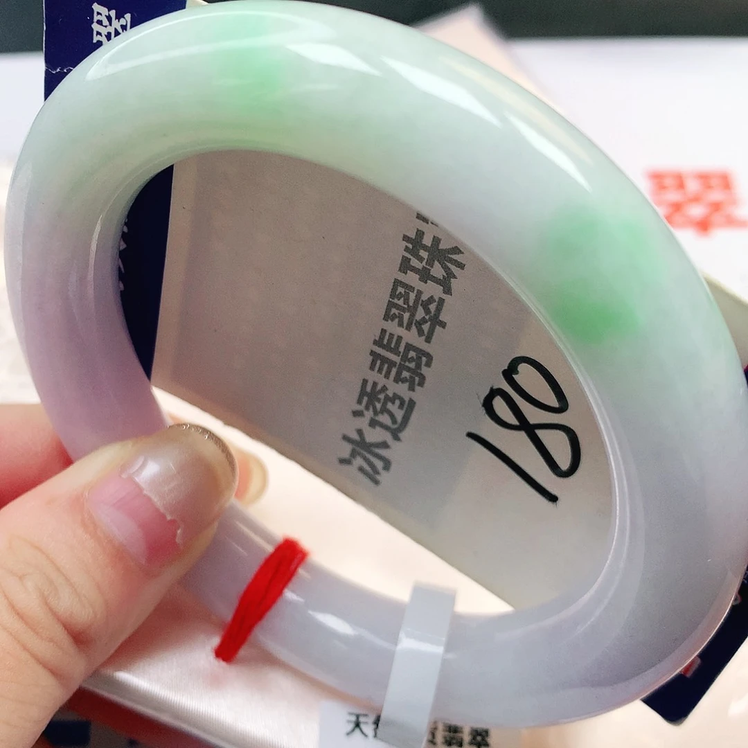 未镶嵌手镯翡翠缅甸纯天然A货翡翠胖圆180号