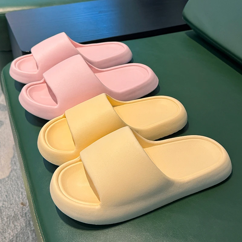 靓蒂芬简约拖鞋女浴室防滑情侣四季居家用厚底凉拖鞋男