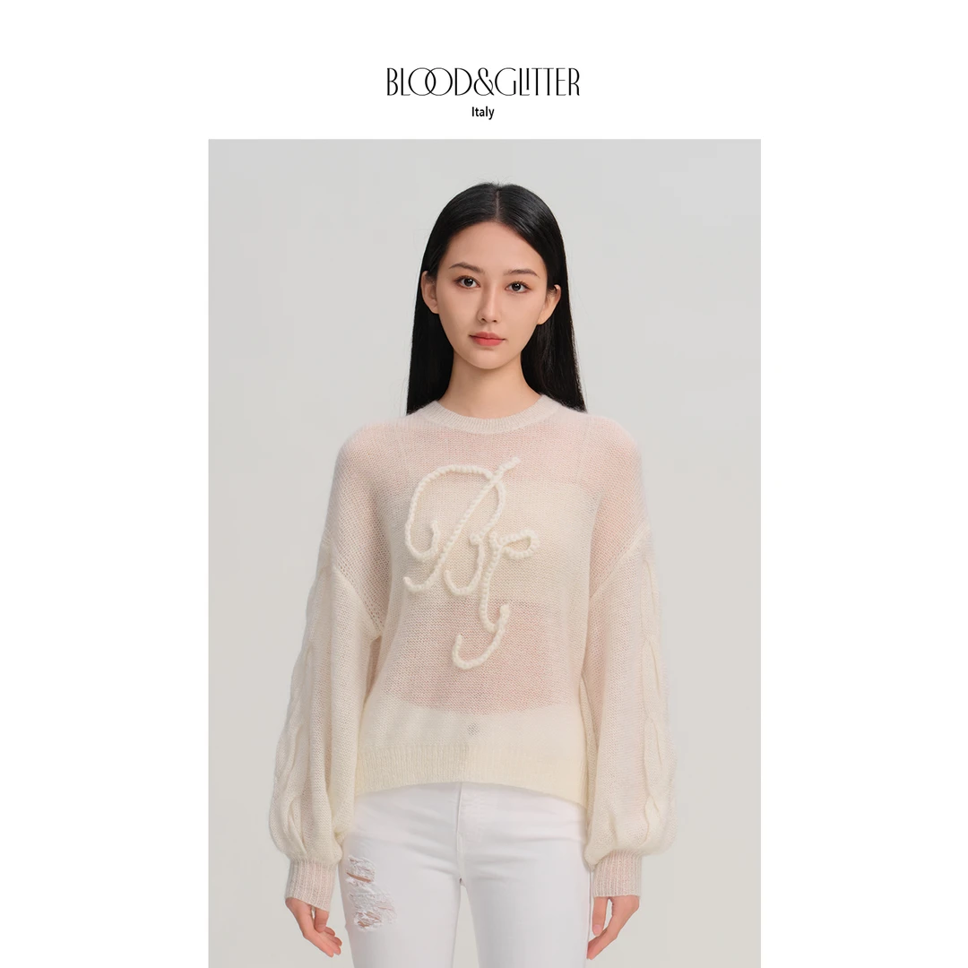 【大表姐专属】毛针织衫女2025秋冬新款微透宽松慵懒感气质高级感