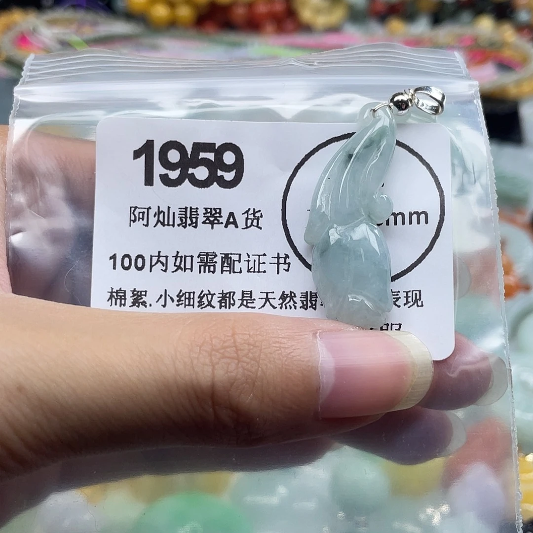 翡翠未镶嵌吊坠(赠链)