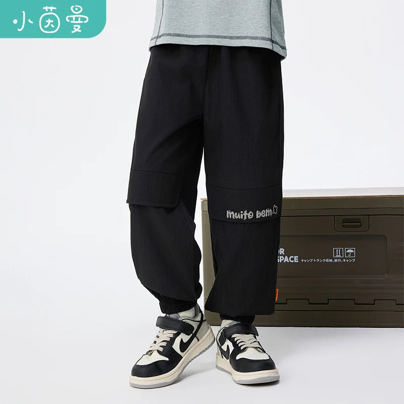 【新东方专属】男童工装裤创意字母印花帅气中大童裤子B3851046