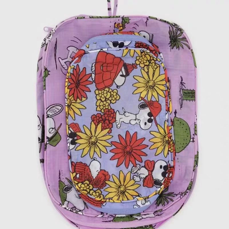 T426现货韩国Kitty史努比卡通可爱化史努比紫蓝色俩件套(现货)