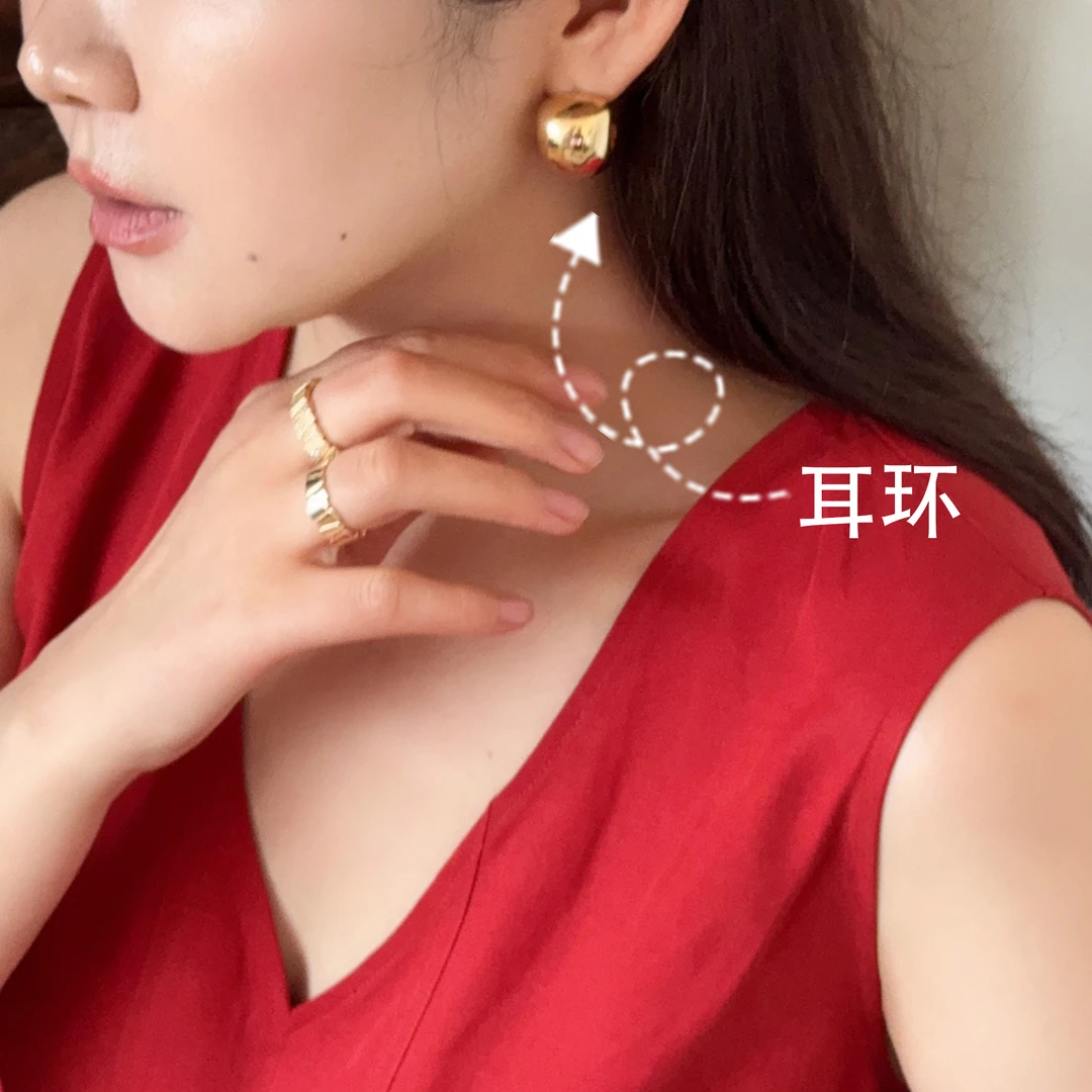 合金耳饰 widelia陈魅儿2025春夏季新款潮流简约百搭项链耳圈耳环