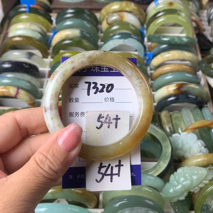 蛇纹石玉未镶嵌手镯7320