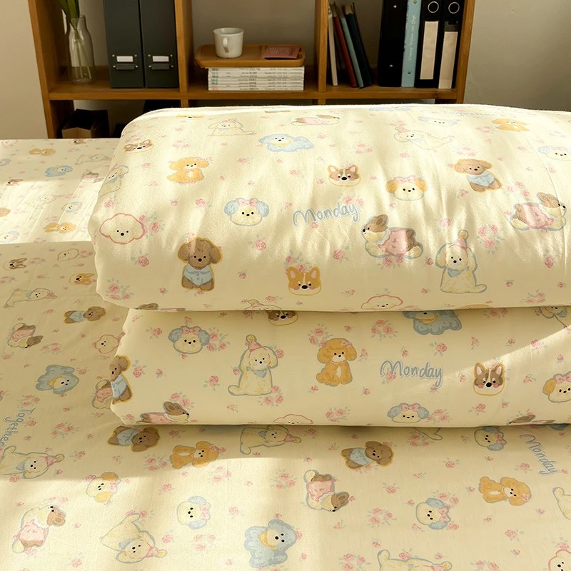 奶fufu30+花色被套单件，150x200x230宿舍单人单独被罩全棉