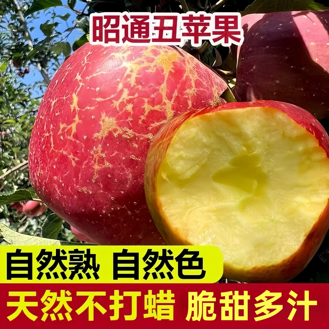 云南正宗昭通丑苹果冰糖心苹果新鲜应季水果天然现摘现发脆甜多汁