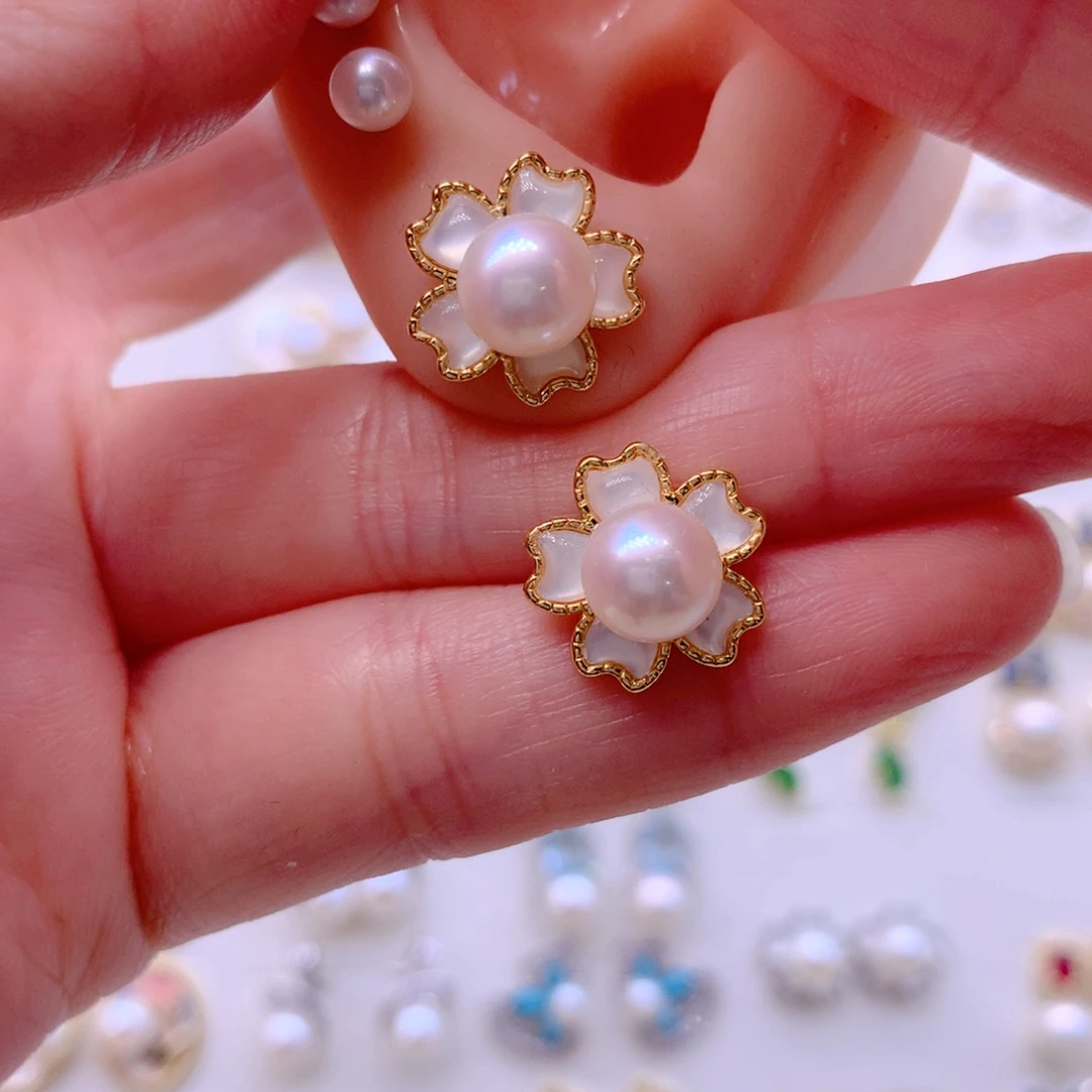 耳饰淡水珍珠合金