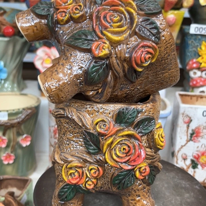 紫砂花盆粗陶材质多肉花盆