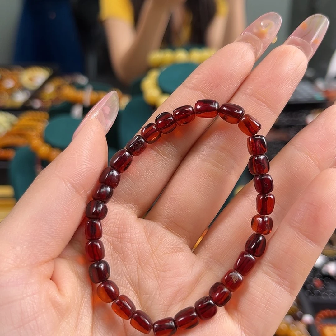 未镶嵌琥珀裸石血珀随型手串