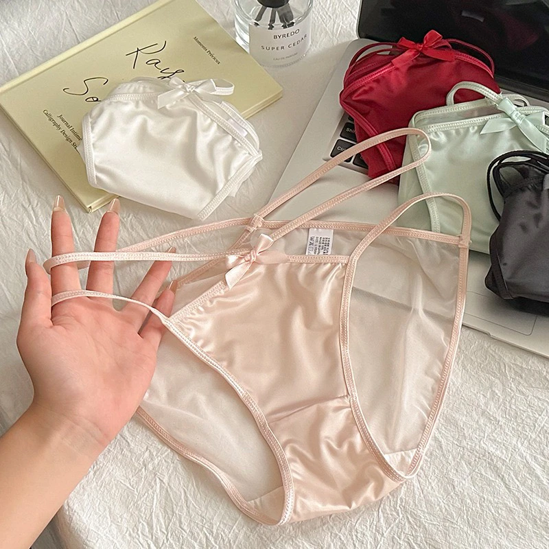 白月梦境 法式性感蕾丝内裤女少女纯欲新款透气低腰三角裤