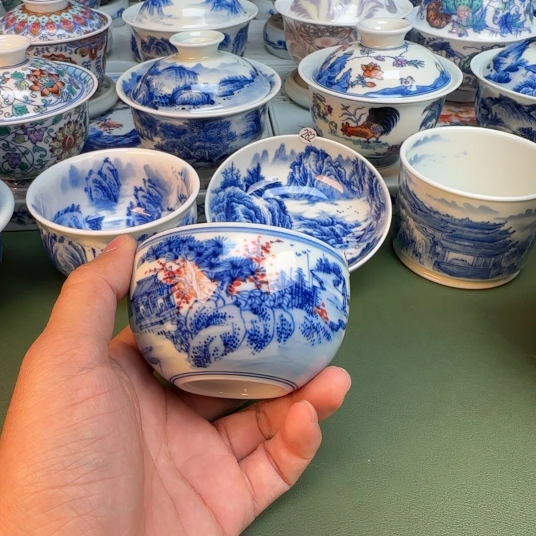 纯手工纯手绘茶具石头285