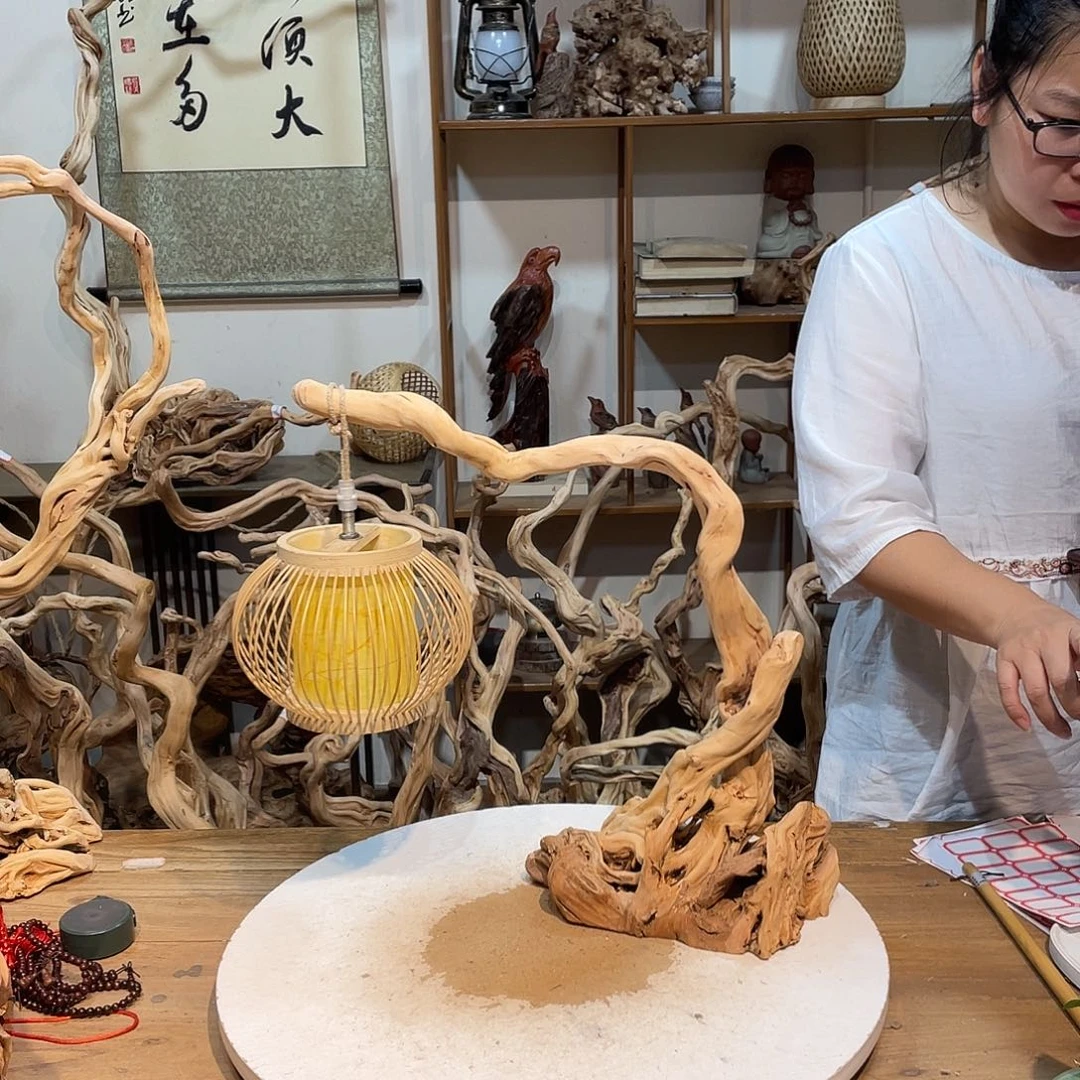 香榧木杜鹃根根艺摆件