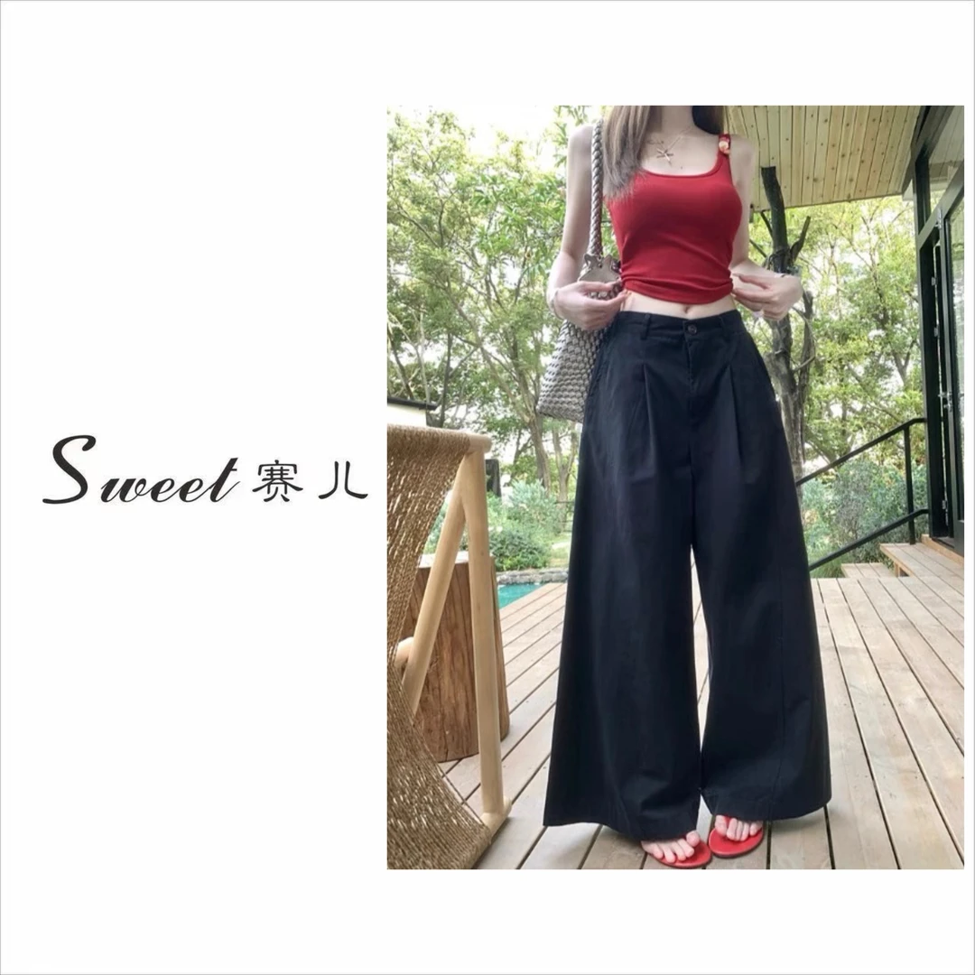 【赛儿专属】{3092}简约时尚百搭拖地裤