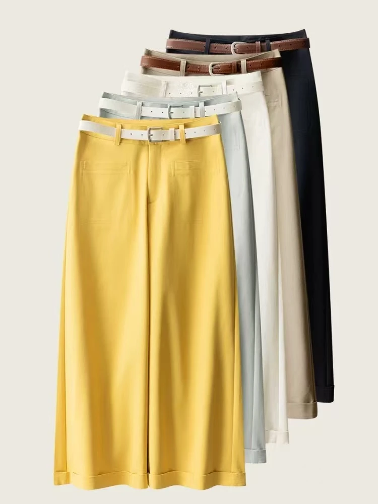 【墨臻浮力】夏季休闲裤直筒小个子百搭宽松九分裤子6715