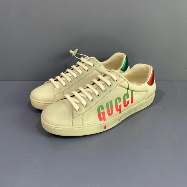 95新 GUCCI/古驰 41.5码 gucci古驰 闪电做旧板鞋 休闲鞋 秒价