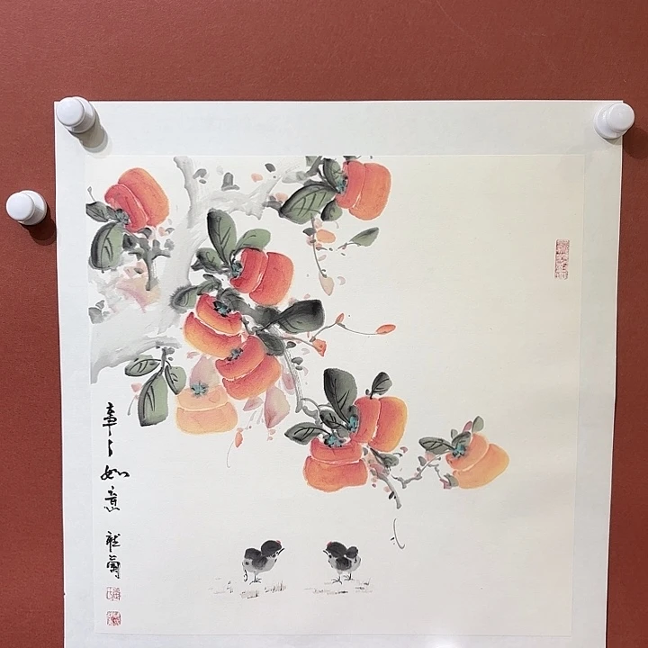 国画听兰老师花鸟