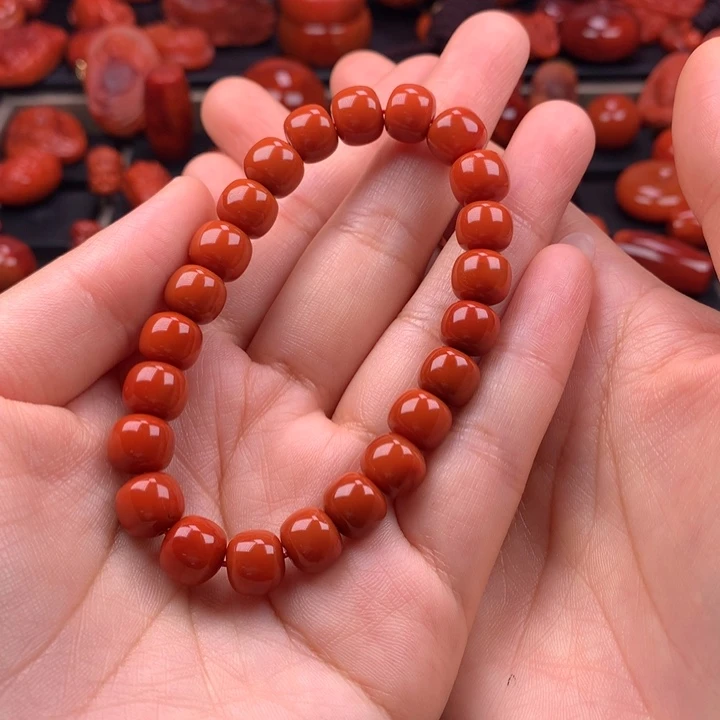 未镶嵌老型手串9MM南红玛瑙