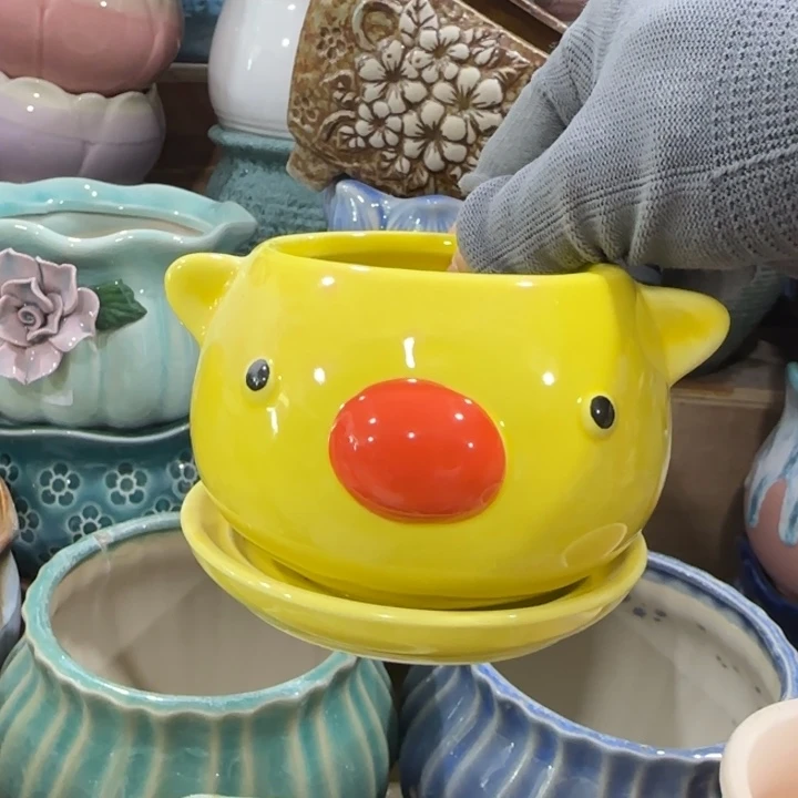 凑9米包邮，有孔，陶瓷花盆