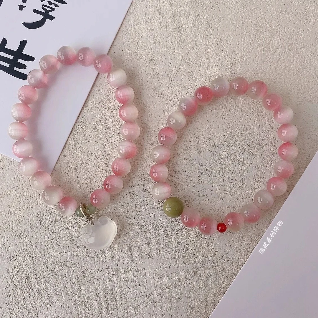 阿拉善石小众桃花好运手链气质