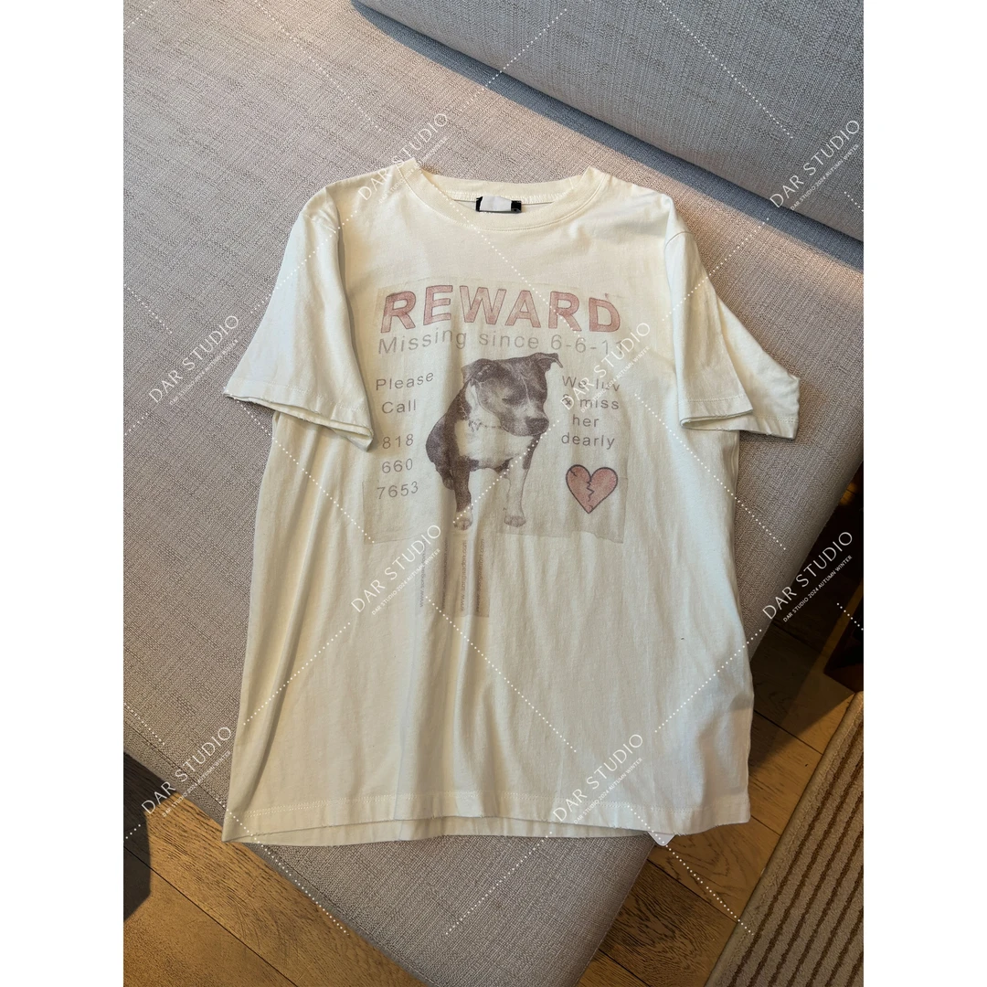 DAR STUDIO 深圳货【小狗T恤】2025早春新款套头小狗减龄T恤 14160