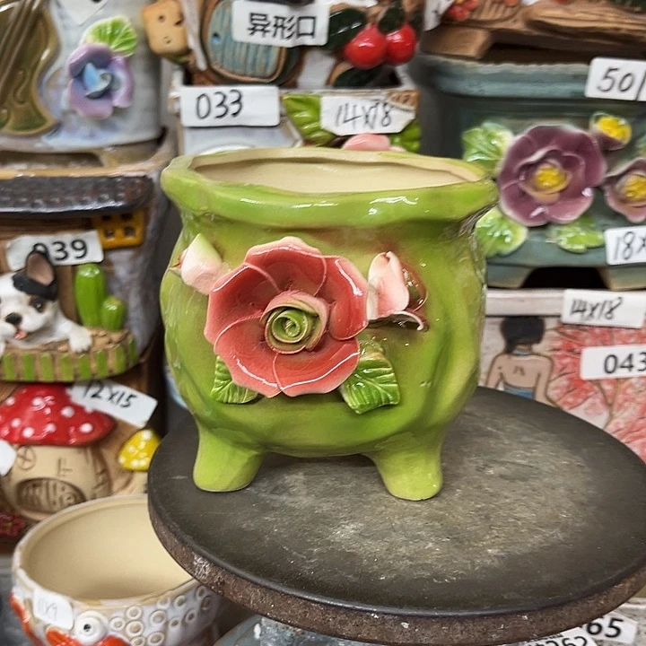 粗陶材质多肉花盆