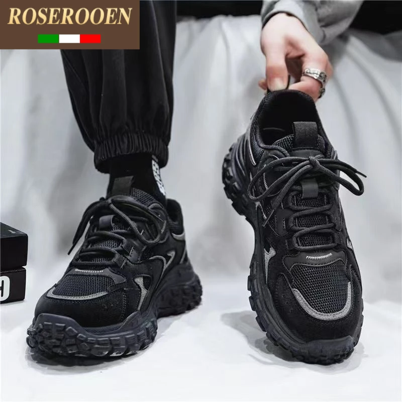 休闲鞋男鞋夏季透气网面运动鞋韩版潮流厚底防滑耐磨跑步老爹潮鞋