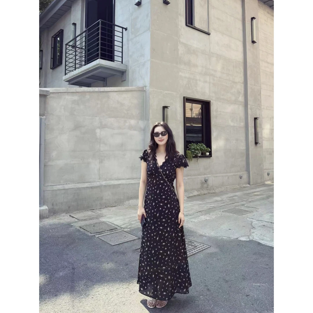 YJR第五大道 法式气质显瘦时尚百搭休闲连衣裙YJR1171