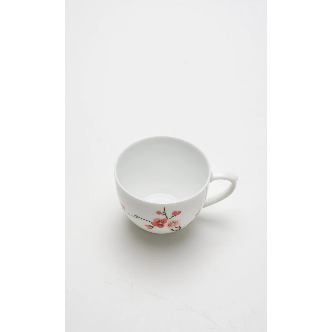 XJJ釉下五彩翠竹红梅咖啡杯
