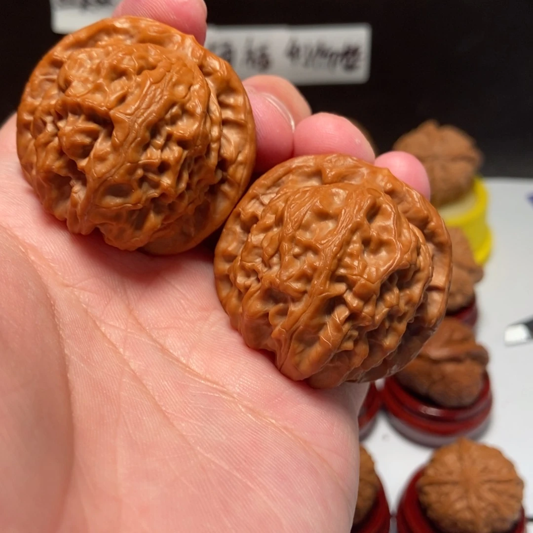 吊坠文玩核桃金麒麟42尺20