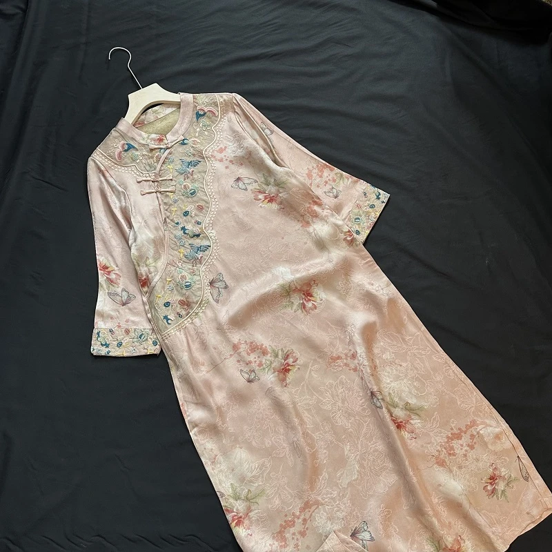 新中式气质时尚宽松连衣裙2416