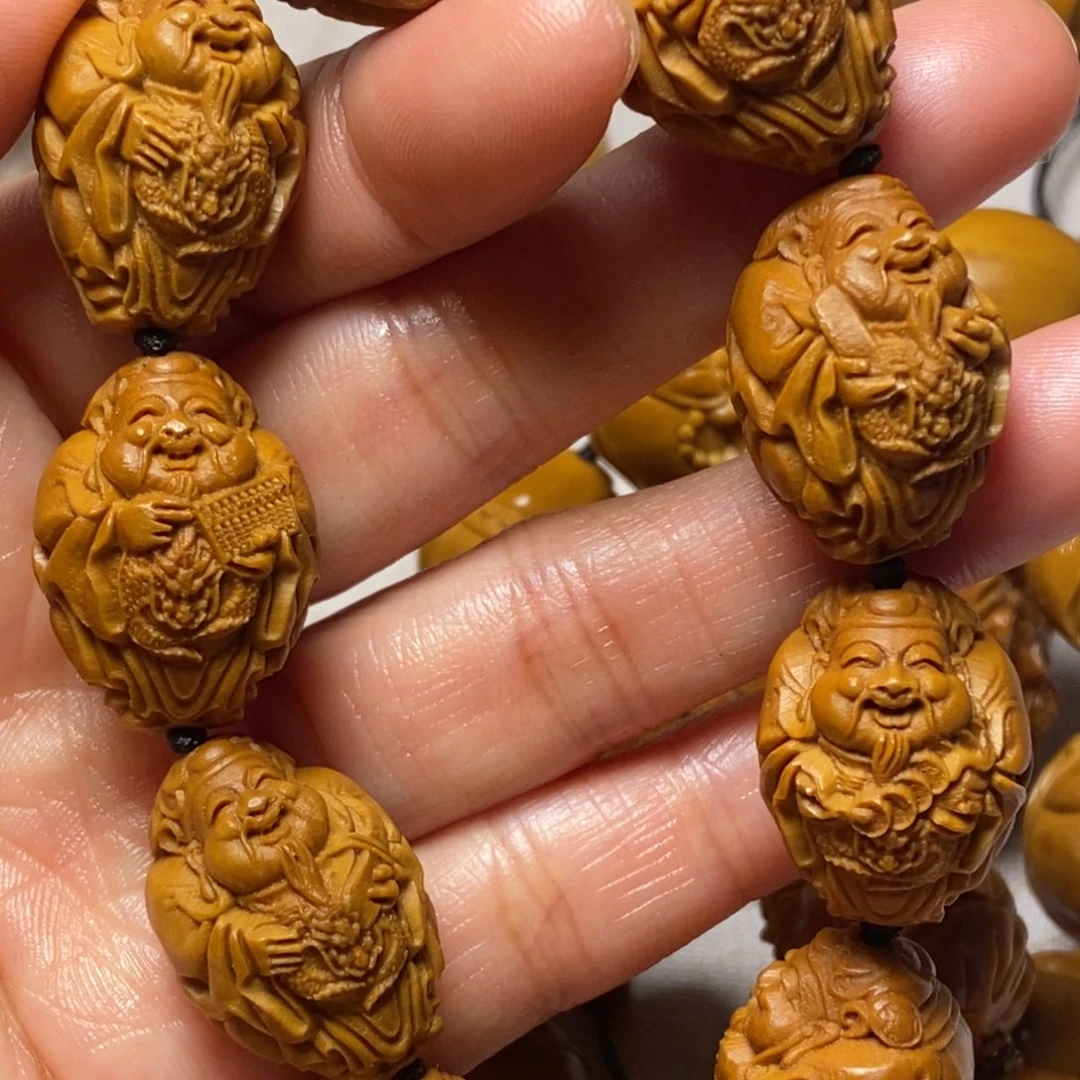 橄榄核手串/手链小财神1.7