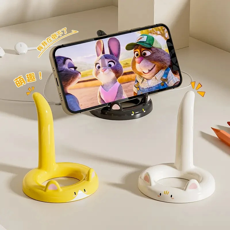 可爱小猫创意手机支架桌面ipad平板支撑架手机架桌面卡通追剧神器