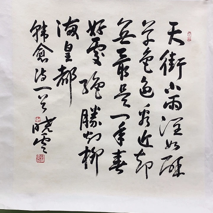 竖款精品书法作品宣