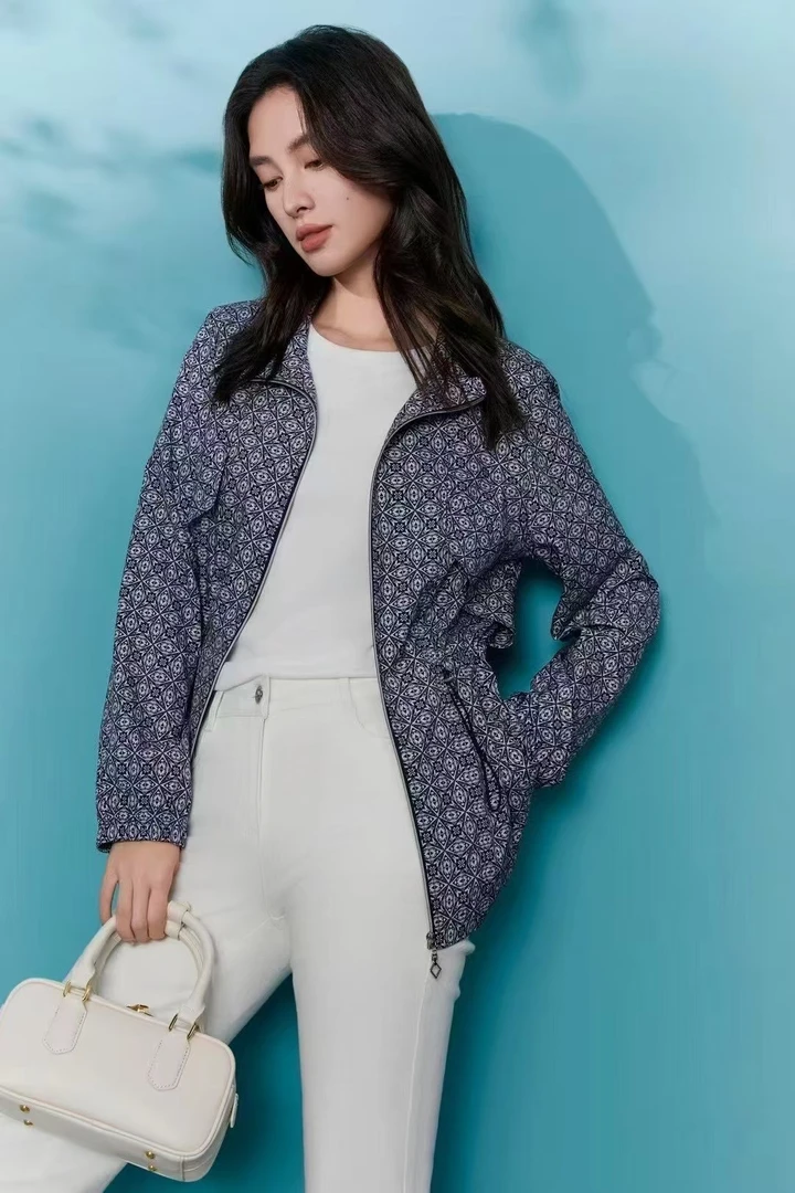 声雨竹7p430夏季薄款宽松休闲防晒外套显瘦短款印花时尚个性风衣