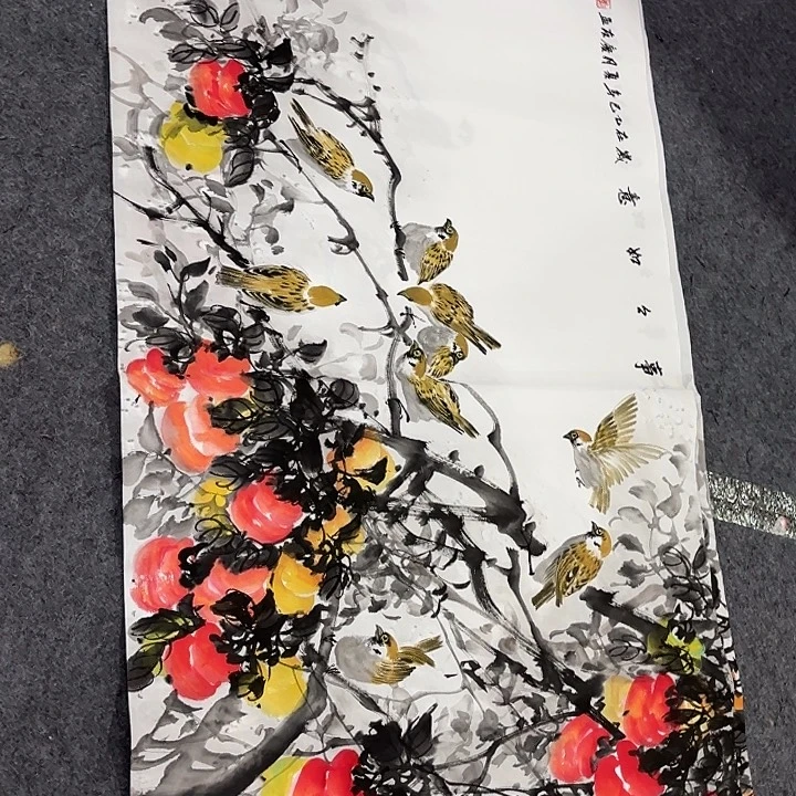 纸本双瑞国画艺术作品