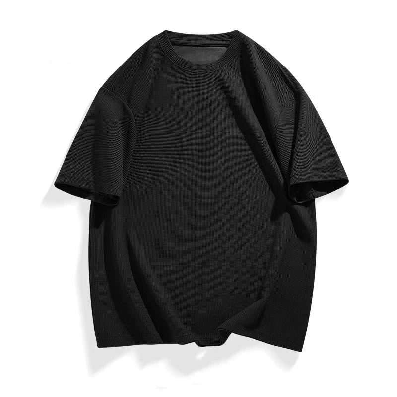 新F1-511森男款休闲华夫格短袖T恤