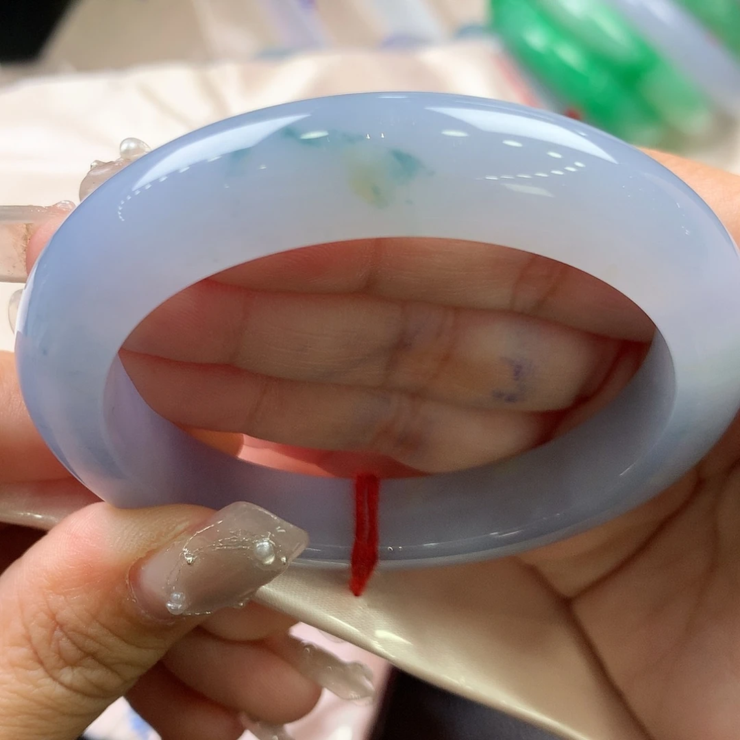 翡翠未镶嵌手镯54.8正圈