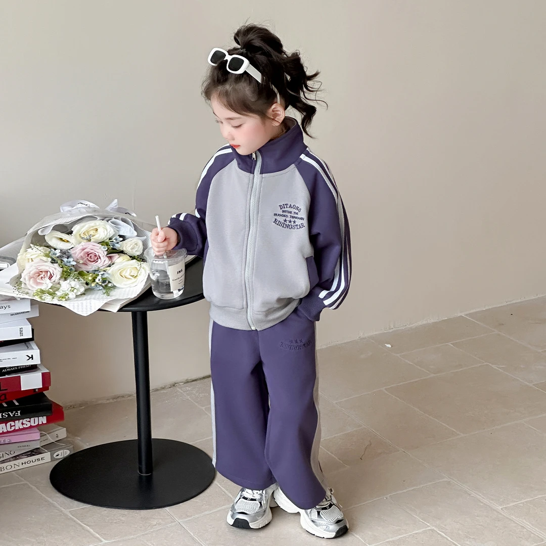 女童春秋款卫衣套装儿童新款洋气休闲卫衣两件套女孩春秋百搭潮款